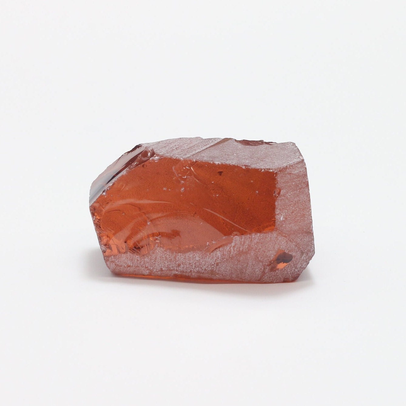 Nanosital Simulated Padparadscha Sapphire Lab Created Faceting Rough for Gem Cutting - #E-96 - Various Sizes #BEGIN