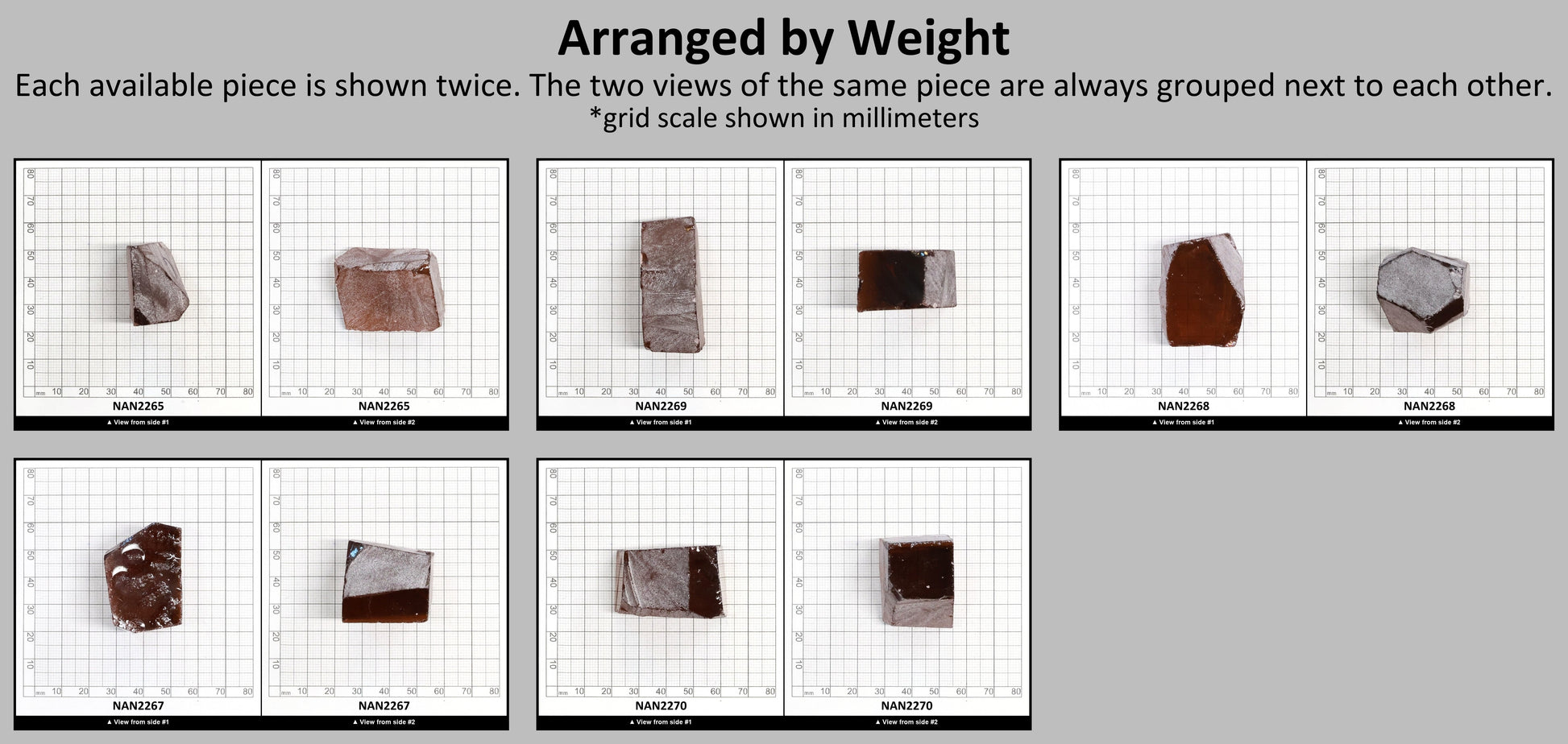 Nanosital Simulated Padparadscha Sapphire Lab Created Faceting Rough for Gem Cutting - #E-96 - Various Sizes #BEGIN