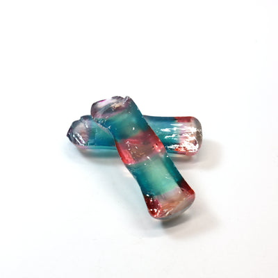 Paraiba/Sunrise Bi-Color #P/#16 Lab Created Corundum Sapphire Faceting Rough : #BEGIN