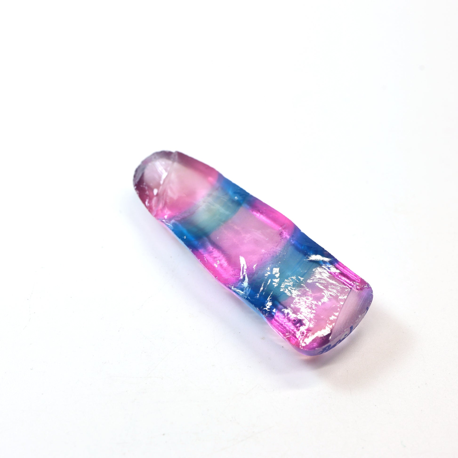 Paraiba/Peach Bi-Color #P/#18 Lab Created Corundum Sapphire Faceting Rough : #BEGIN