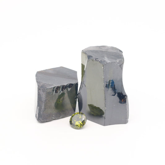 Peridot Cubic Zirconia Faceting Rough for Gem Cutting - Various Sizes #BEGIN