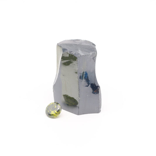 Peridot Cubic Zirconia Faceting Rough for Gem Cutting - Various Sizes #BEGIN