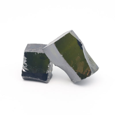 Peridot Cubic Zirconia Faceting Rough for Gem Cutting - Various Sizes #BEGIN