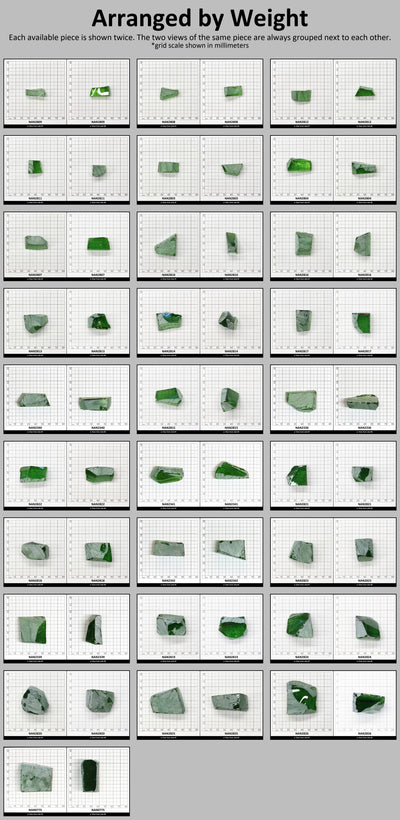 Nanosital Simulated Peridot Lab Created Faceting Rough for Gem Cutting - #172 - Various Sizes #BEGIN