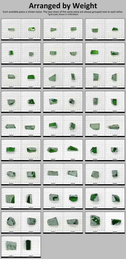 Nanosital Simulated Peridot Lab Created Faceting Rough for Gem Cutting - #172 - Various Sizes #BEGIN