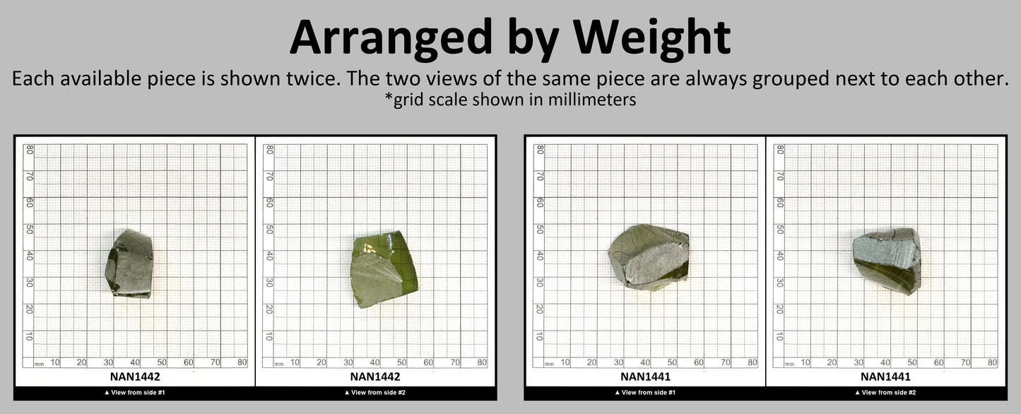 Nanosital Simulated Peridot Lab Created Faceting Rough for Gem Cutting - #14 - Various Sizes #BEGIN