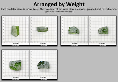 Nanosital Simulated Peridot Lab Created Faceting Rough for Gem Cutting - #14/2 - Various Sizes #BEGIN
