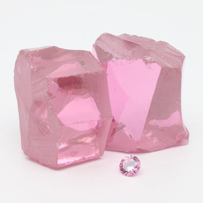 Pink Cubic Zirconia Faceting Rough for Gem Cutting - Various Sizes #BEGIN