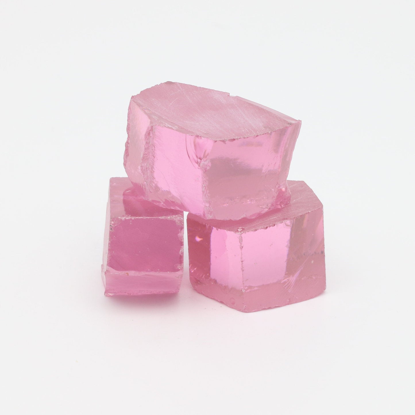 Pink Cubic Zirconia Faceting Rough for Gem Cutting - Various Sizes #BEGIN
