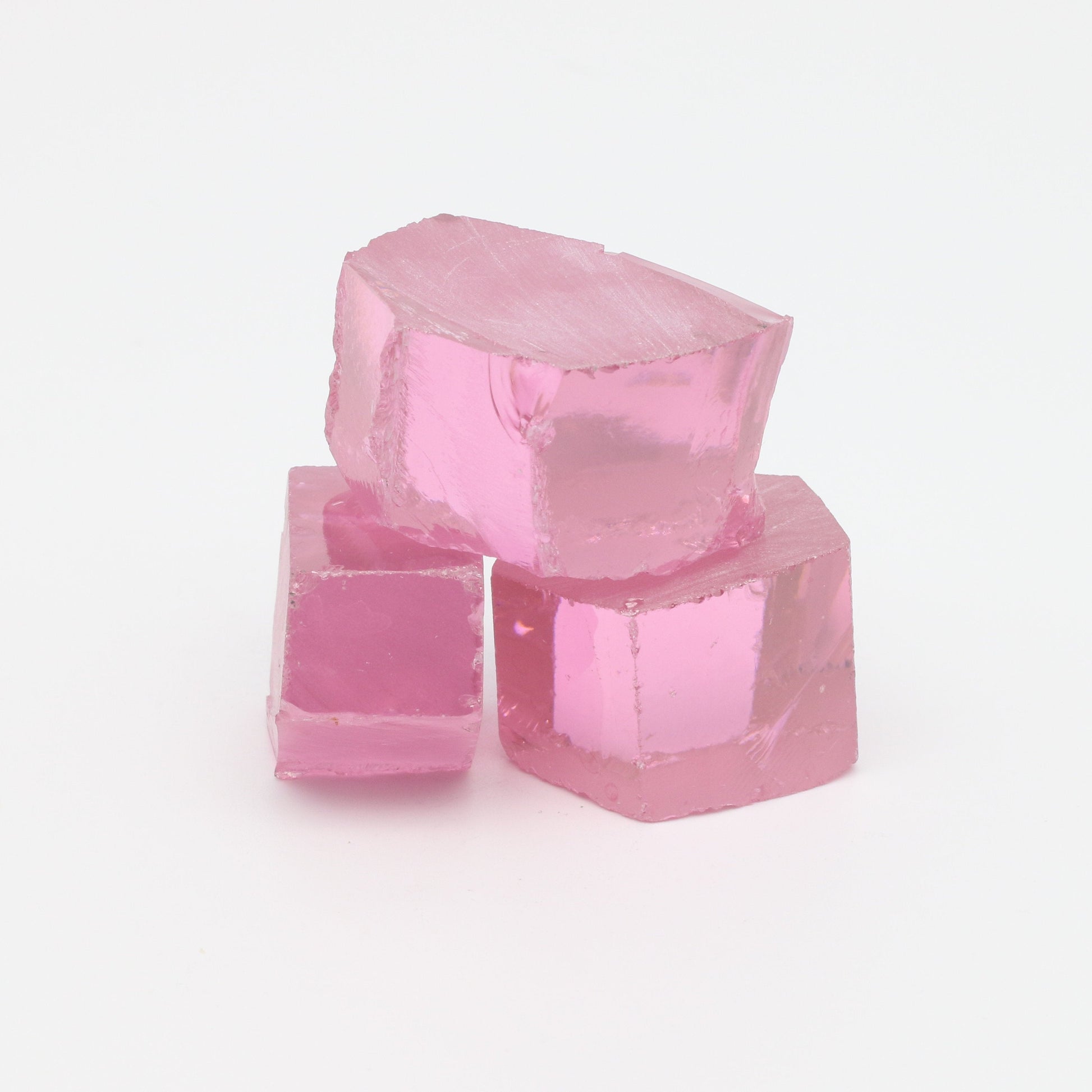 Pink Cubic Zirconia Faceting Rough for Gem Cutting - Various Sizes #BEGIN