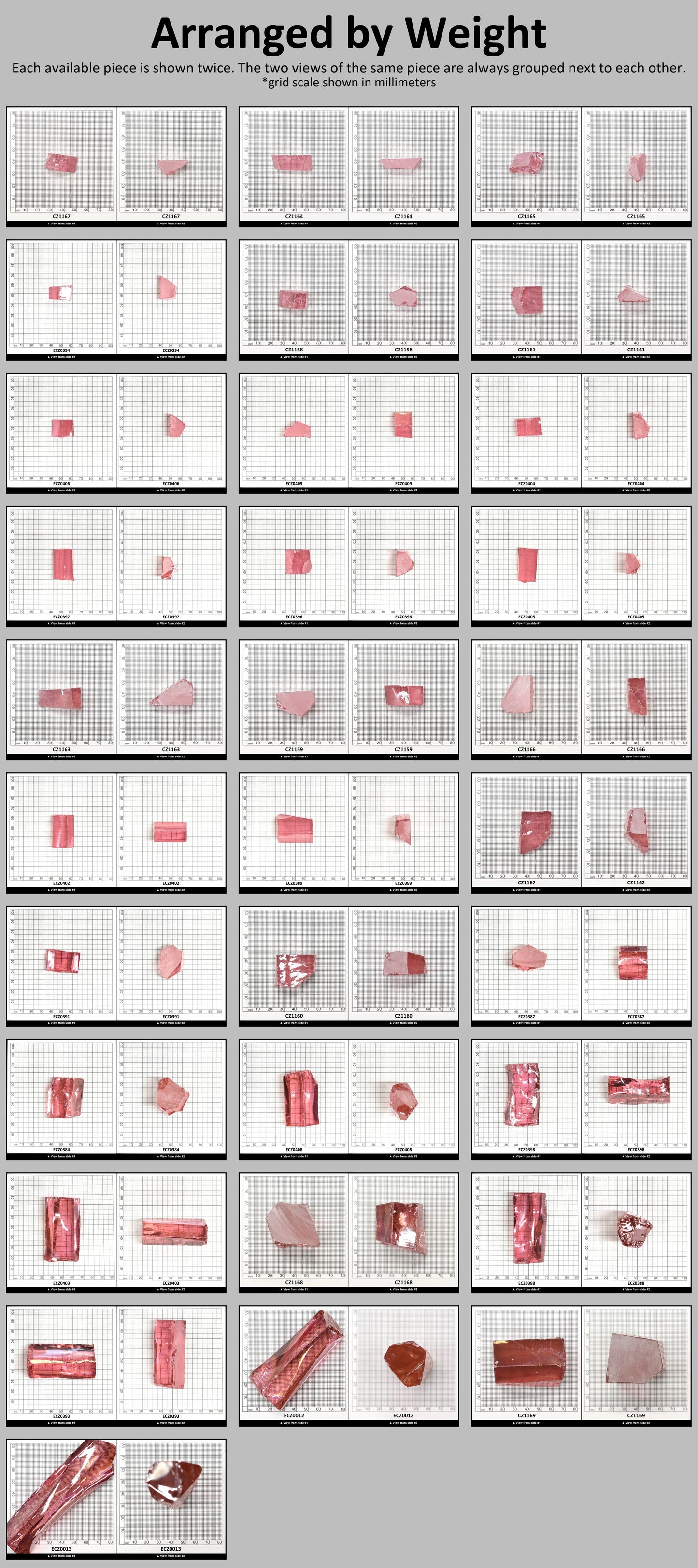 Pink Cubic Zirconia Faceting Rough for Gem Cutting - Various Sizes #BEGIN