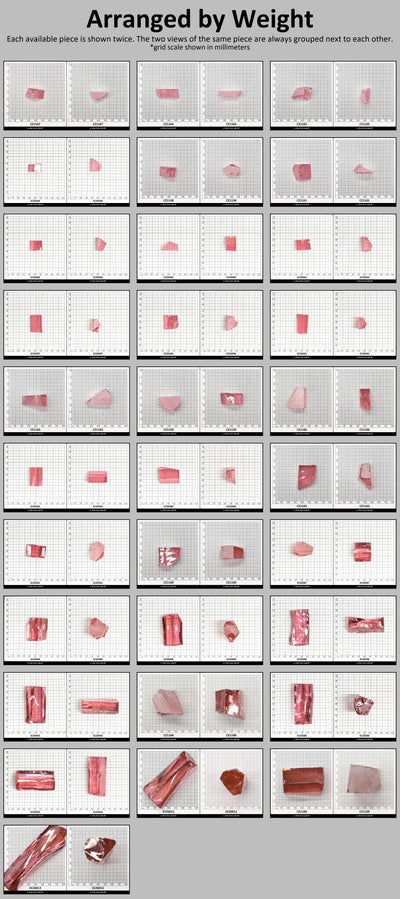 Pink Cubic Zirconia Faceting Rough for Gem Cutting - Various Sizes #BEGIN