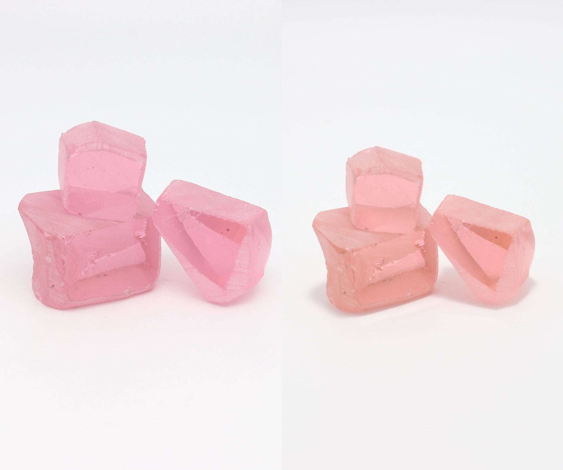 Nanosital Simulated Pink Extra Lab Created Faceting Rough for Gem Cutting - #A-1255 - Various Sizes #BEGIN