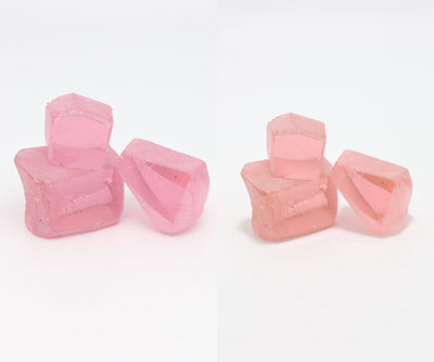 Nanosital Simulated Pink Extra Lab Created Faceting Rough for Gem Cutting - #A-1255 - Various Sizes #BEGIN