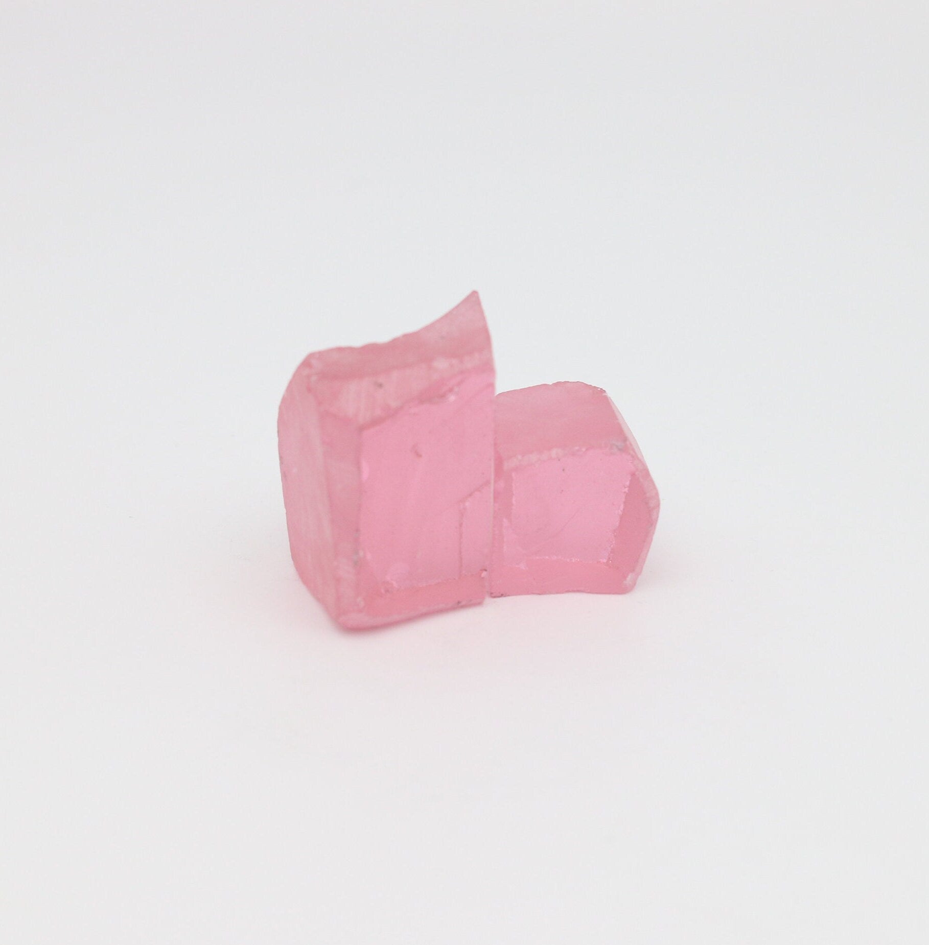 Nanosital Simulated Pink Extra Lab Created Faceting Rough for Gem Cutting - #A-1255 - Various Sizes #BEGIN