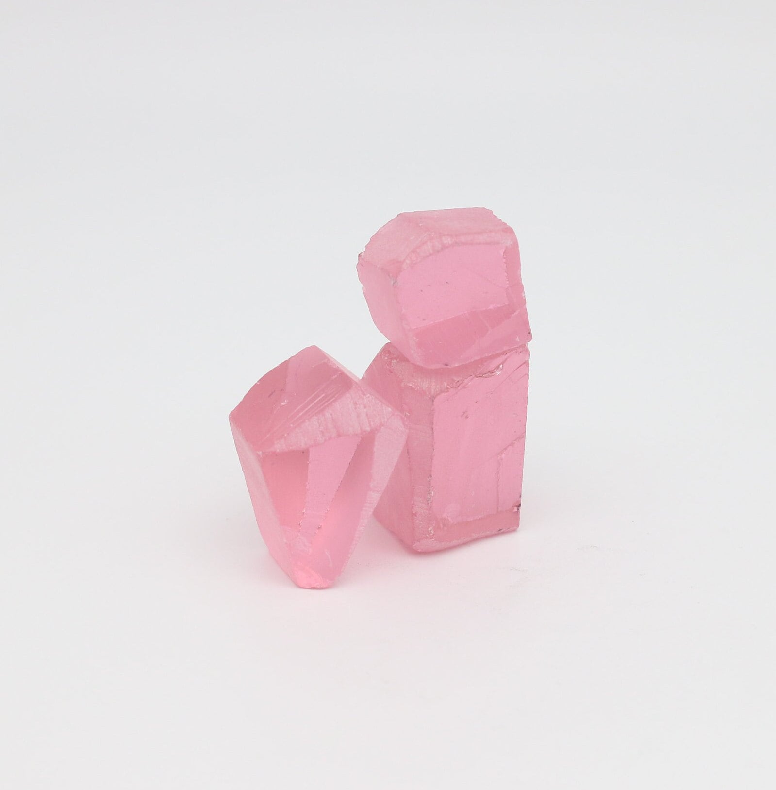 Nanosital Simulated Pink Extra Lab Created Faceting Rough for Gem Cutting - #A-1255 - Various Sizes #BEGIN