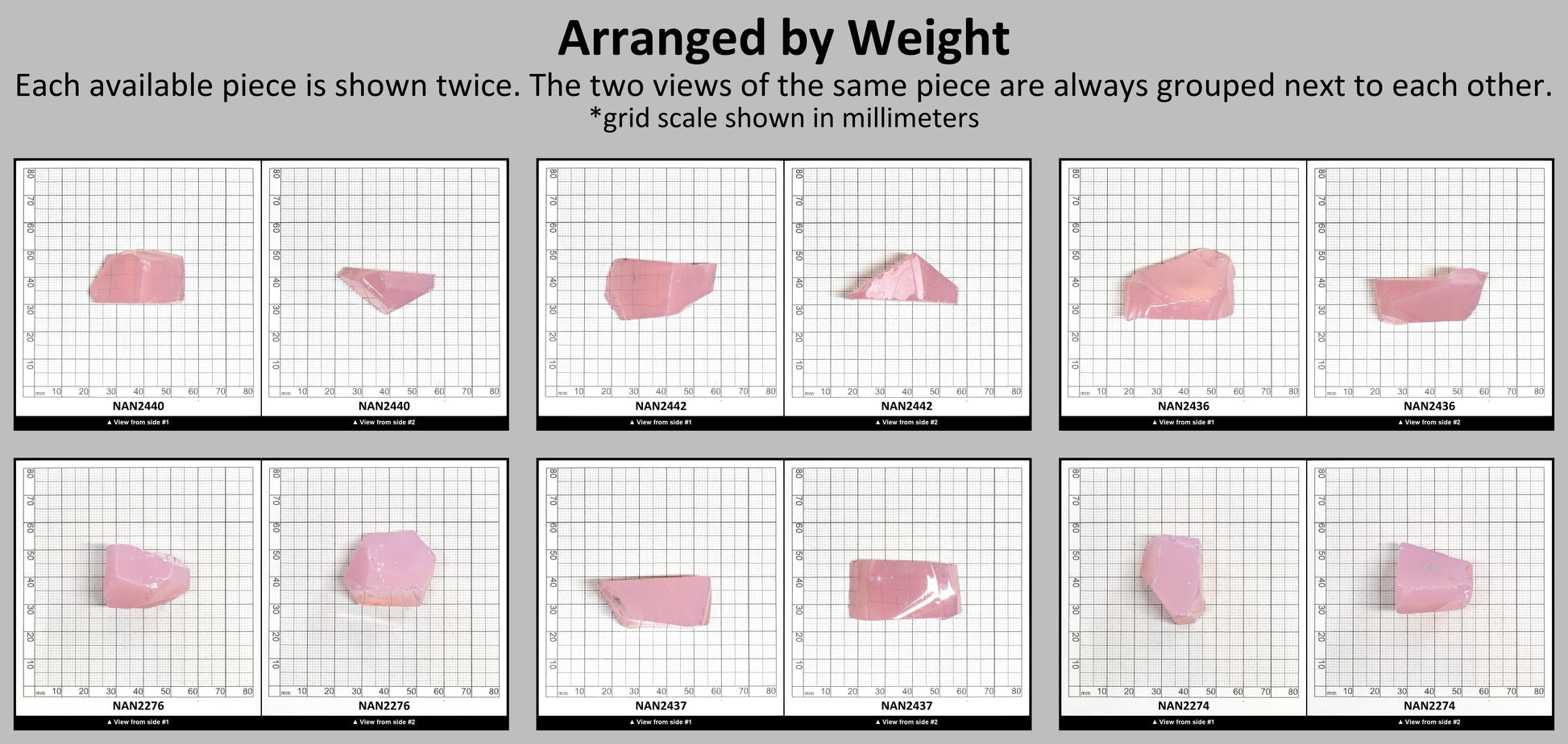 Nanosital Simulated Pink Opal Lab Created Faceting Rough for Gem Cutting - #002 - Various Sizes #BEGIN