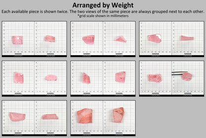 Nanosital Simulated Pink Tourmaline Lab Created Faceting Rough for Gem Cutting - #A-1244 - Various Sizes #BEGIN