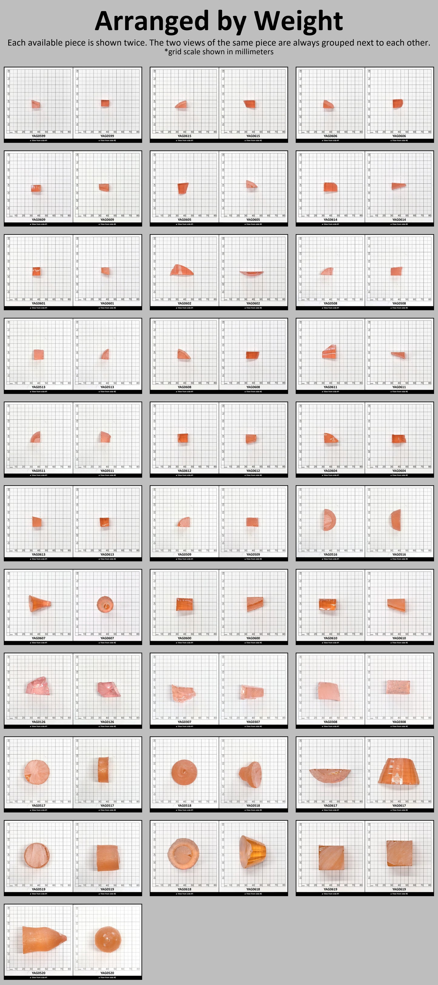 Pink YAG Faceting Rough for Gem Cutting - Various Sizes #BEGIN