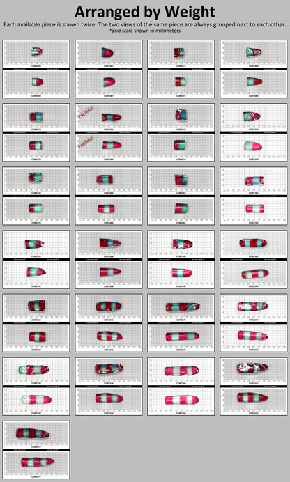Pink/Paraiba Bi-Color Lab Created Corundum Sapphire Faceting Rough for Gem Cutting - Various Sizes - Split Boule #BEGIN