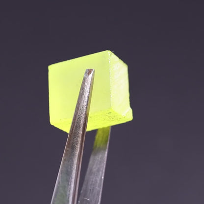 Day-Glow Yellow Gadolinium Aluminum Gallium Garnet (GAGG) Faceting Rough