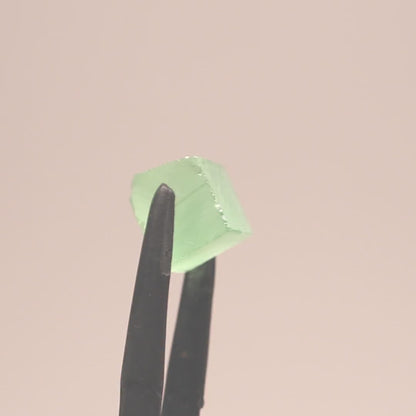 Mint Green Czochralski Pulled Sapphire - Grade A - Faceting Rough