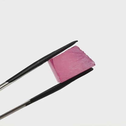 Vivid Pink Czochralski Pulled Sapphire - Grade A - Faceting Rough