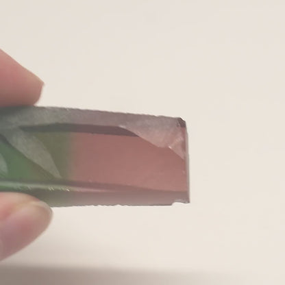 Nanosital Simulated Watermelon Tourmaline (New Style)  Lab Created Faceting Rough for Gem Cutting -Various Sizes