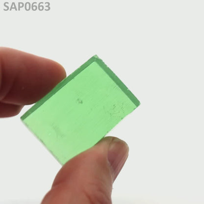 Mint Green Czochralski Pulled Sapphire - Grade A - Faceting Rough