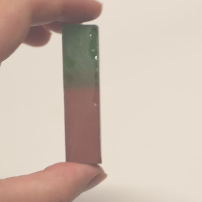 Nanosital Simulated Watermelon Tourmaline (New Style)  Lab Created Faceting Rough for Gem Cutting -Various Sizes