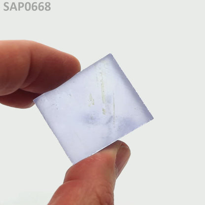 Extra Light Blue Czochralski Pulled Sapphire - Grade A - Faceting Rough