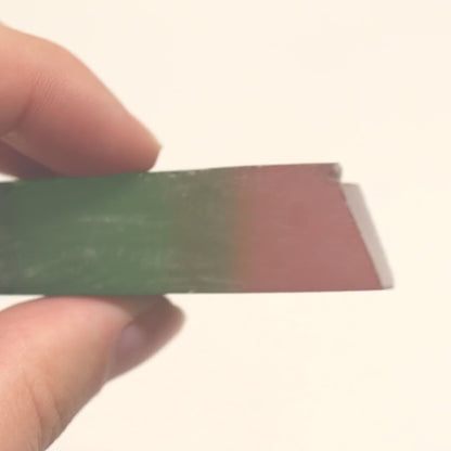 Nanosital Simulated Watermelon Tourmaline (New Style)  Lab Created Faceting Rough for Gem Cutting -Various Sizes