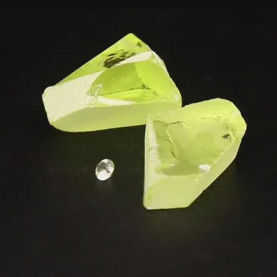 UV Reactive Nanosital #E-274 Lab Created Faceting Rough for Gem Cutting - Various Sizes #BEGIN