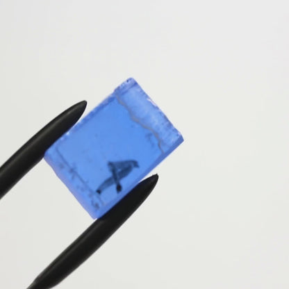 Lab-Created Cobalt Spinel – High-Clarity Neon Blue Rough Crystal