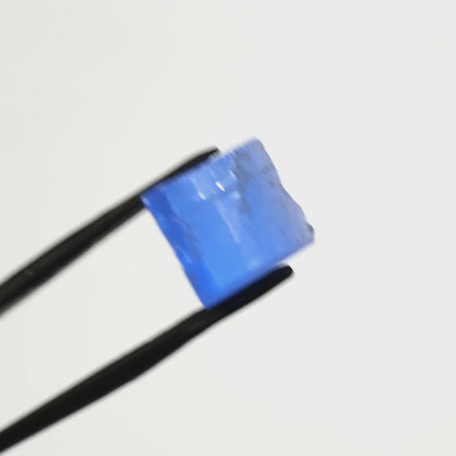 Lab-Created Cobalt Spinel – High-Clarity Neon Blue Rough Crystal