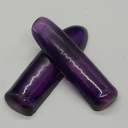 Purple Kunzite #60 Lab Created Corundum Sapphire Faceting Rough for Gem Cutting - Various Sizes - Split Boule #BEGIN