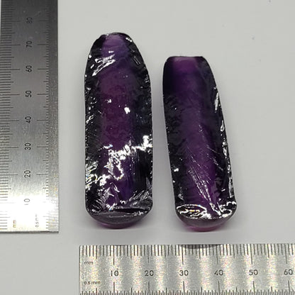 Purple Kunzite #60 Lab Created Corundum Sapphire Faceting Rough for Gem Cutting - Various Sizes - Split Boule #BEGIN
