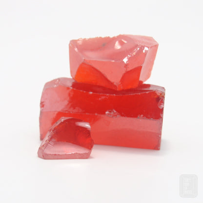 Red Cubic Zirconia Faceting Rough for Gem Cutting - Various Sizes #BEGIN