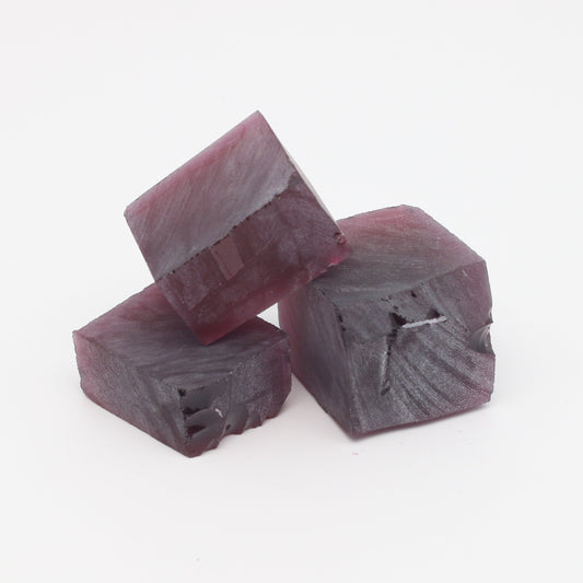 Nanosital Simulated Red Spinel Lab Created Faceting Rough for Gem Cutting - #B-30 - Various Sizes #BEGIN