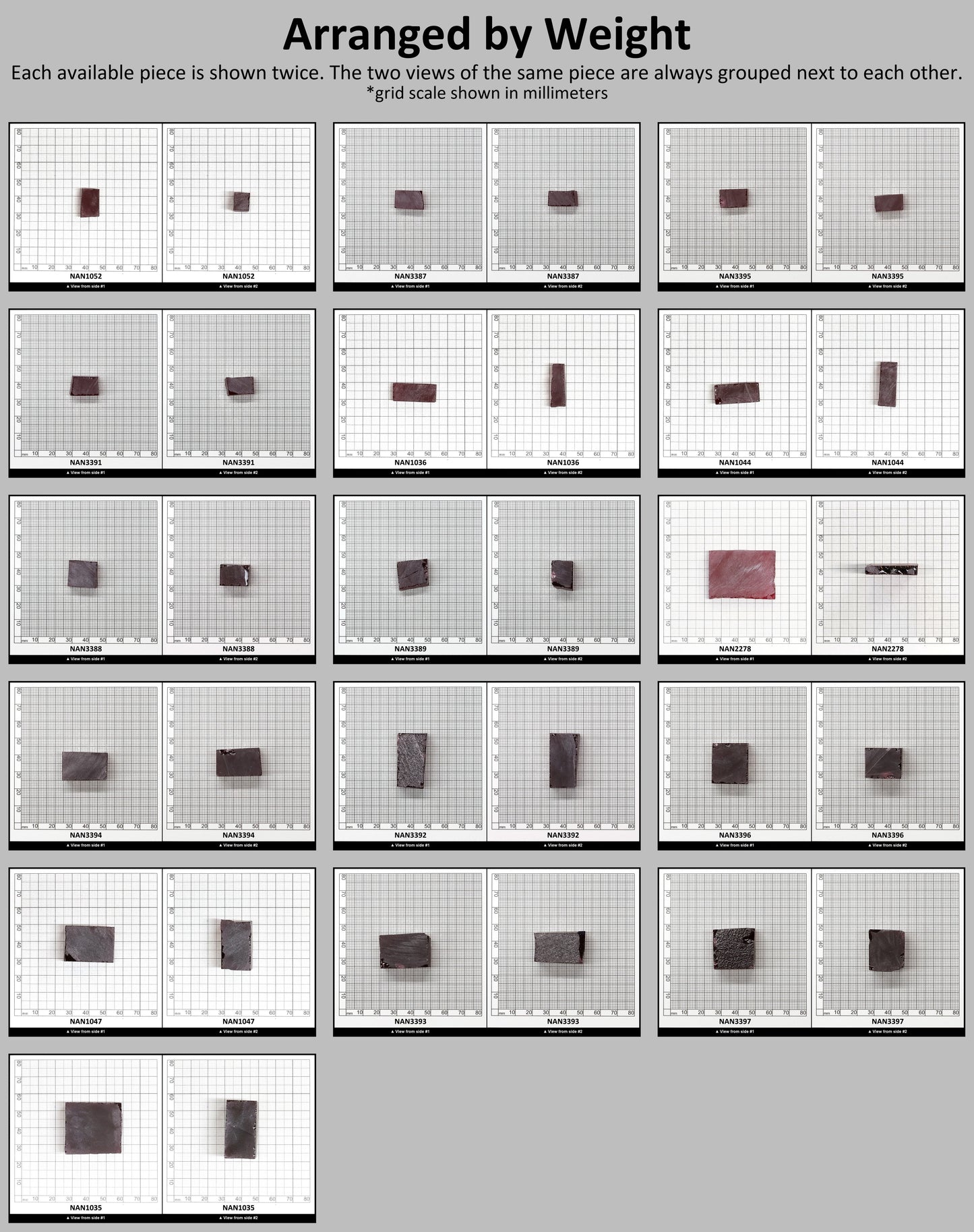 Nanosital Simulated Red Spinel Lab Created Faceting Rough for Gem Cutting - #B-30 - Various Sizes #BEGIN