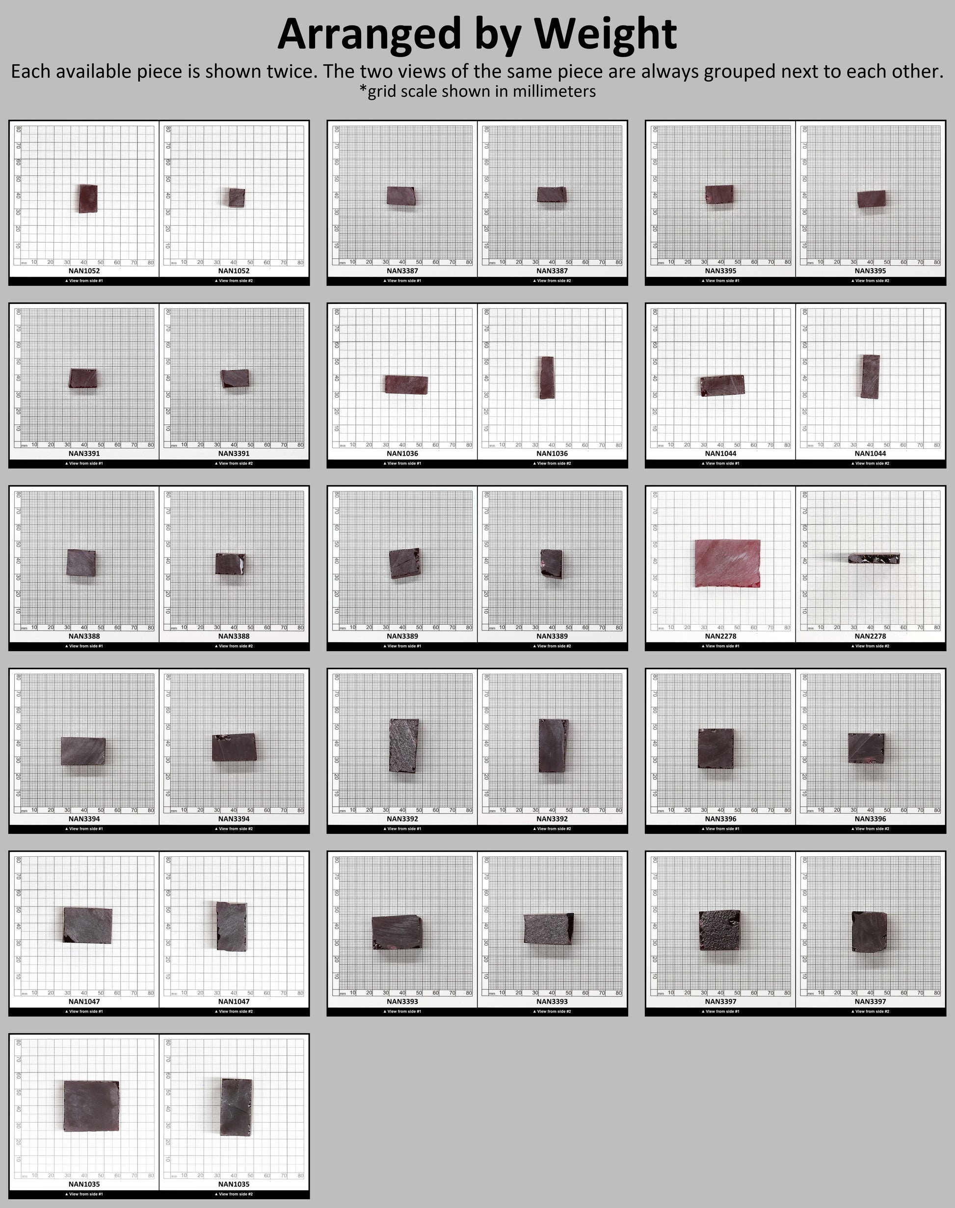 Nanosital Simulated Red Spinel Lab Created Faceting Rough for Gem Cutting - #B-30 - Various Sizes #BEGIN