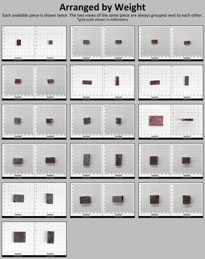 Nanosital Simulated Red Spinel Lab Created Faceting Rough for Gem Cutting - #B-30 - Various Sizes #BEGIN