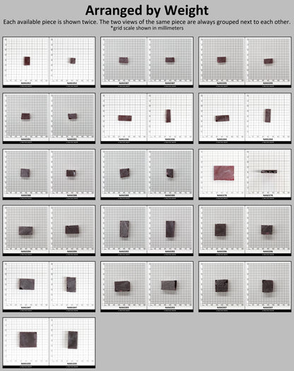 Nanosital Simulated Red Spinel Lab Created Faceting Rough for Gem Cutting - #B-30 - Various Sizes #BEGIN