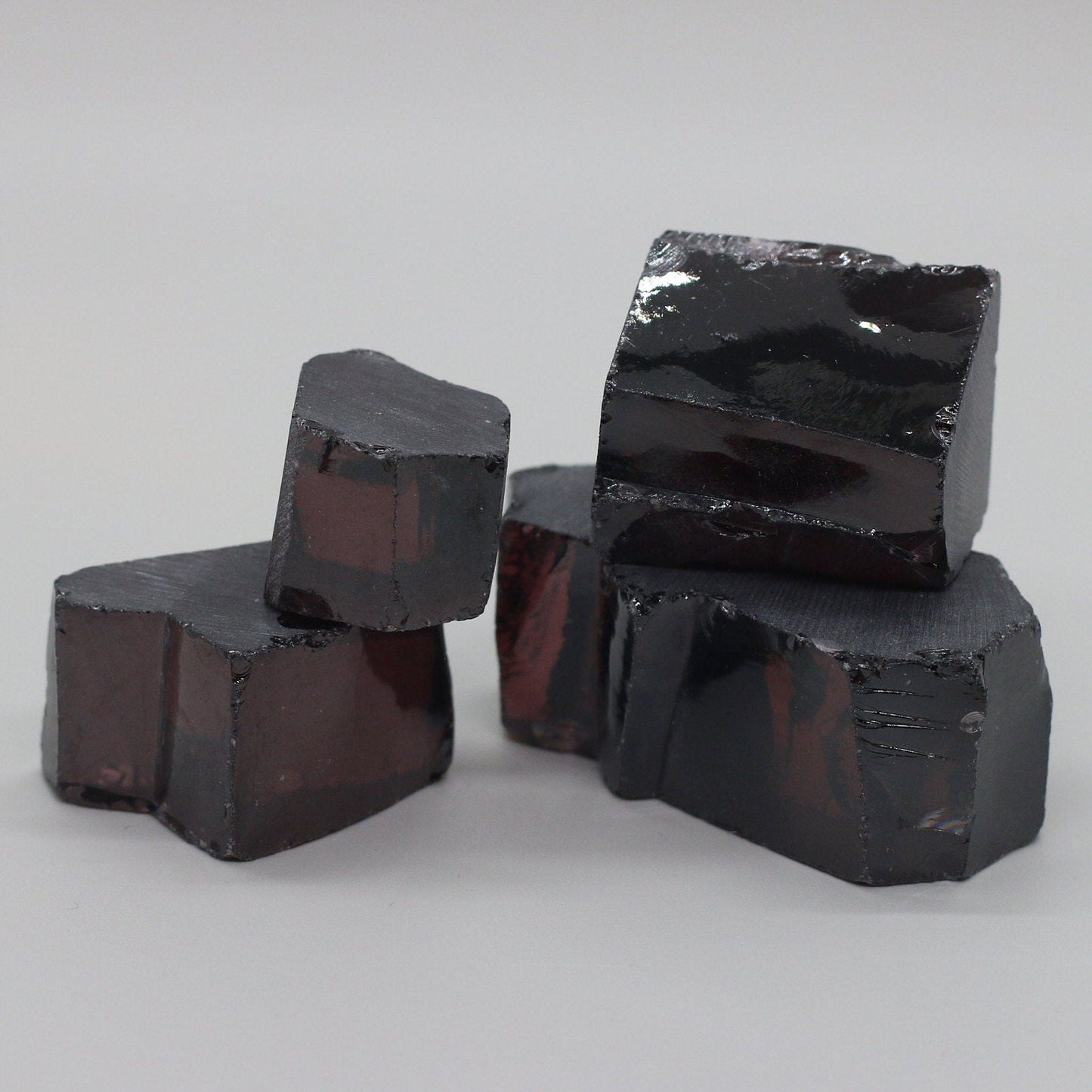 Rhodolite Cubic Zirconia Faceting Rough for Gem Cutting - Various Sizes #BEGIN