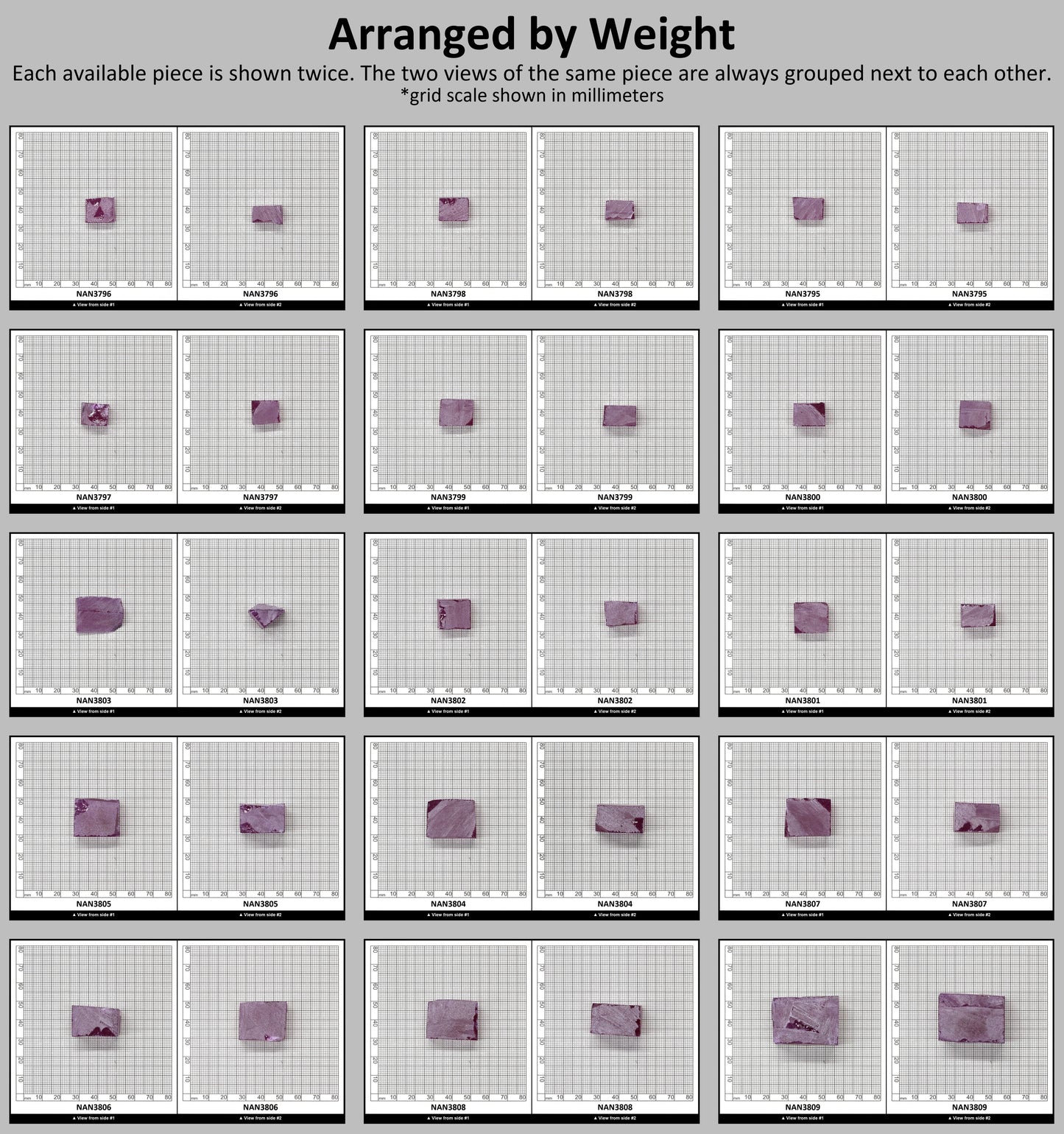 Nanosital Simulated Rhodolite (Included)  Lab Created Faceting Rough for Gem Cutting - #Z-2449 - Various Sizes : #BEGIN