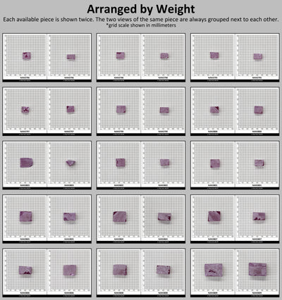 Nanosital Simulated Rhodolite (Included)  Lab Created Faceting Rough for Gem Cutting - #Z-2449 - Various Sizes : #BEGIN