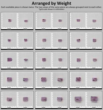 Nanosital Simulated Rhodolite (Included)  Lab Created Faceting Rough for Gem Cutting - #Z-2449 - Various Sizes : #BEGIN