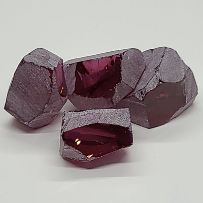 Nanosital Simulated Rhodolite Lab Created Faceting Rough for Gem Cutting - #A-2449 - Various Sizes #BEGIN
