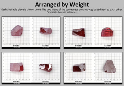 Nanosital Simulated Rhodolite Lab Created Faceting Rough for Gem Cutting - #A-2449 - Various Sizes #BEGIN