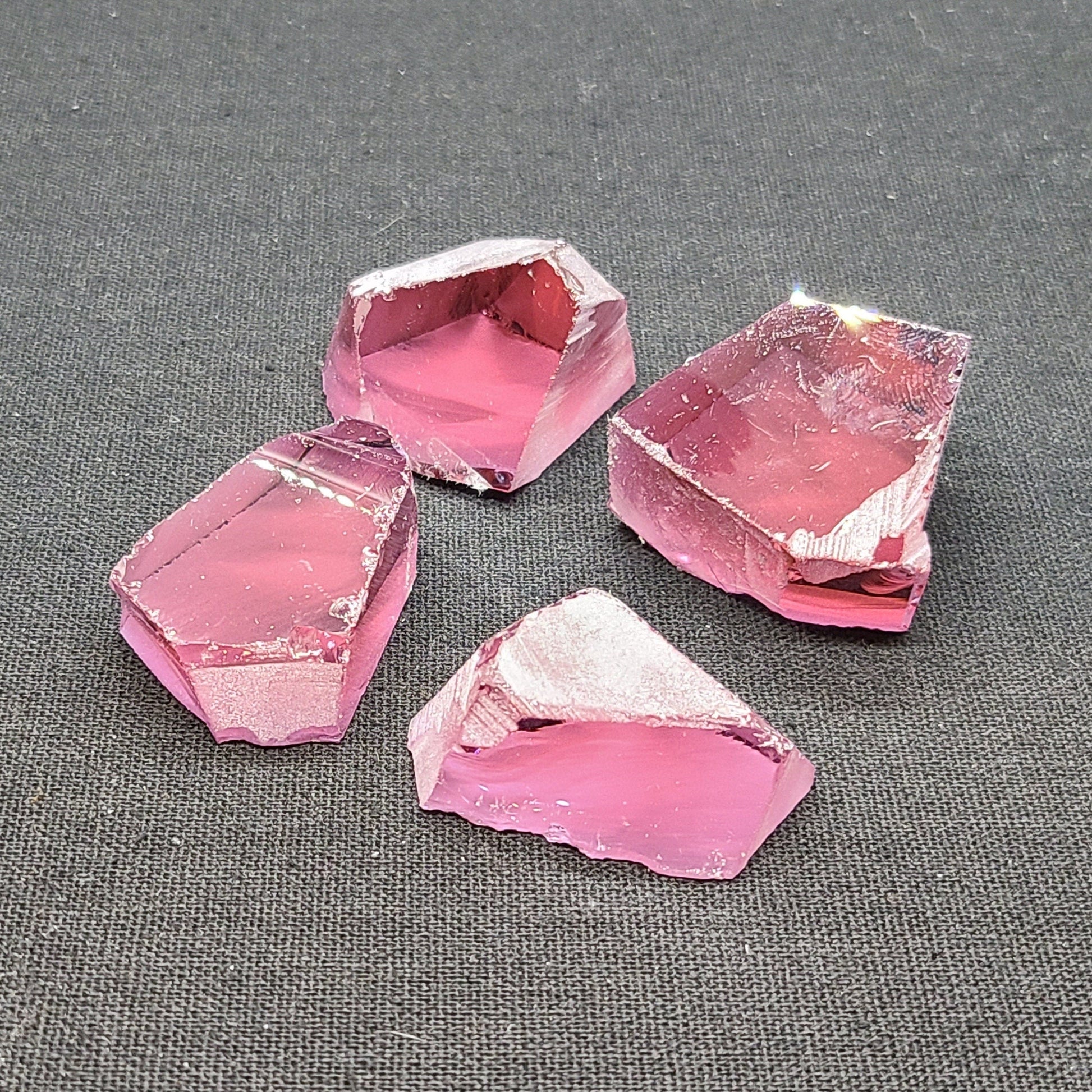 Nanosital Simulated Rhodolite Lab Created Faceting Rough for Gem Cutting - #A-2462 - Various Sizes #BEGIN